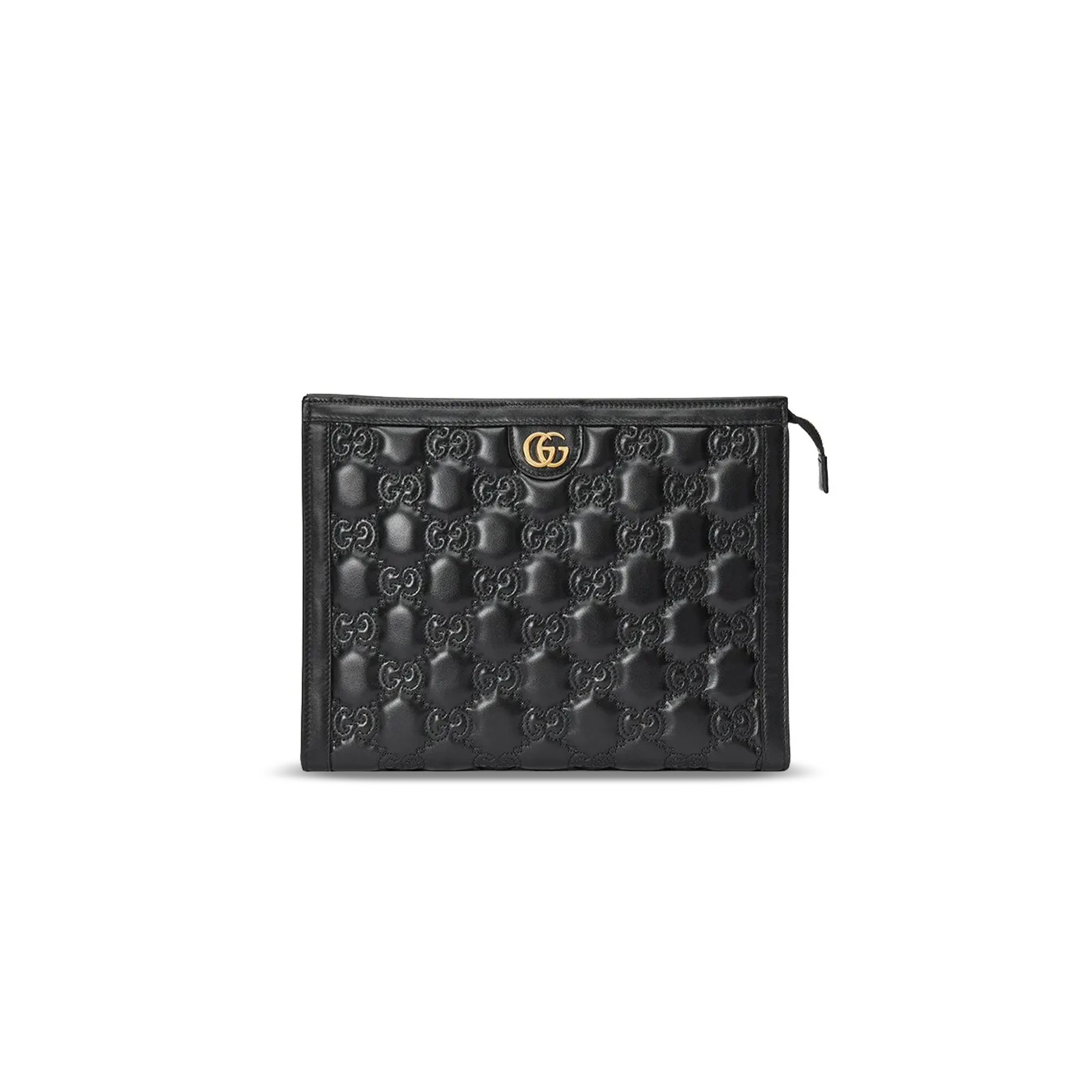 GUCCI GG MATELASSÉ LEATHER POUCH 723780 (10*7.5*2cm)